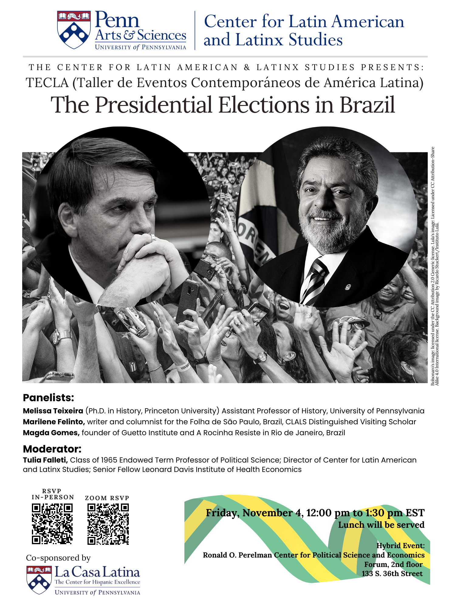 TECLA: The Presidential Elections in Brazil: A Discussion with Melissa  Teixeira, Marilene Felinto, and Magda Gomes | Center for Latin American and  Latinx Studies